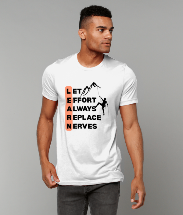 mockup-2fbb062d2dc49f04050447273ea41957.png “LEARN” Motivational Climbing T-Shirt