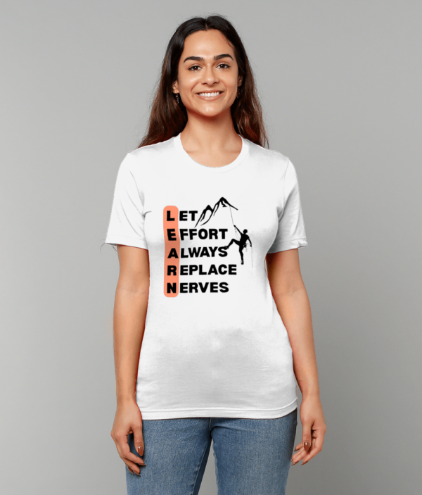 mockup-72ec14edeb50a755e3e7d68218b8ba1f.png “LEARN” Motivational Climbing T-Shirt